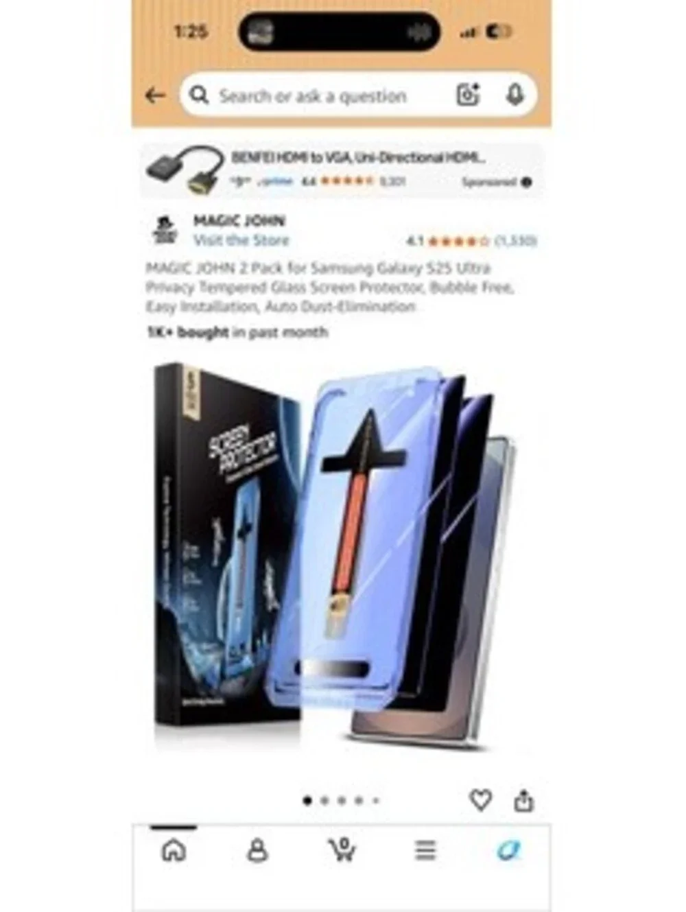 MAGIC JOHN 2 Pack Tempered Glass Screen Protector for Samsung Galaxy S25 Ultra